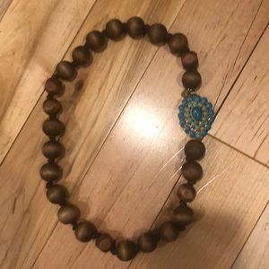 Wood bead necklace